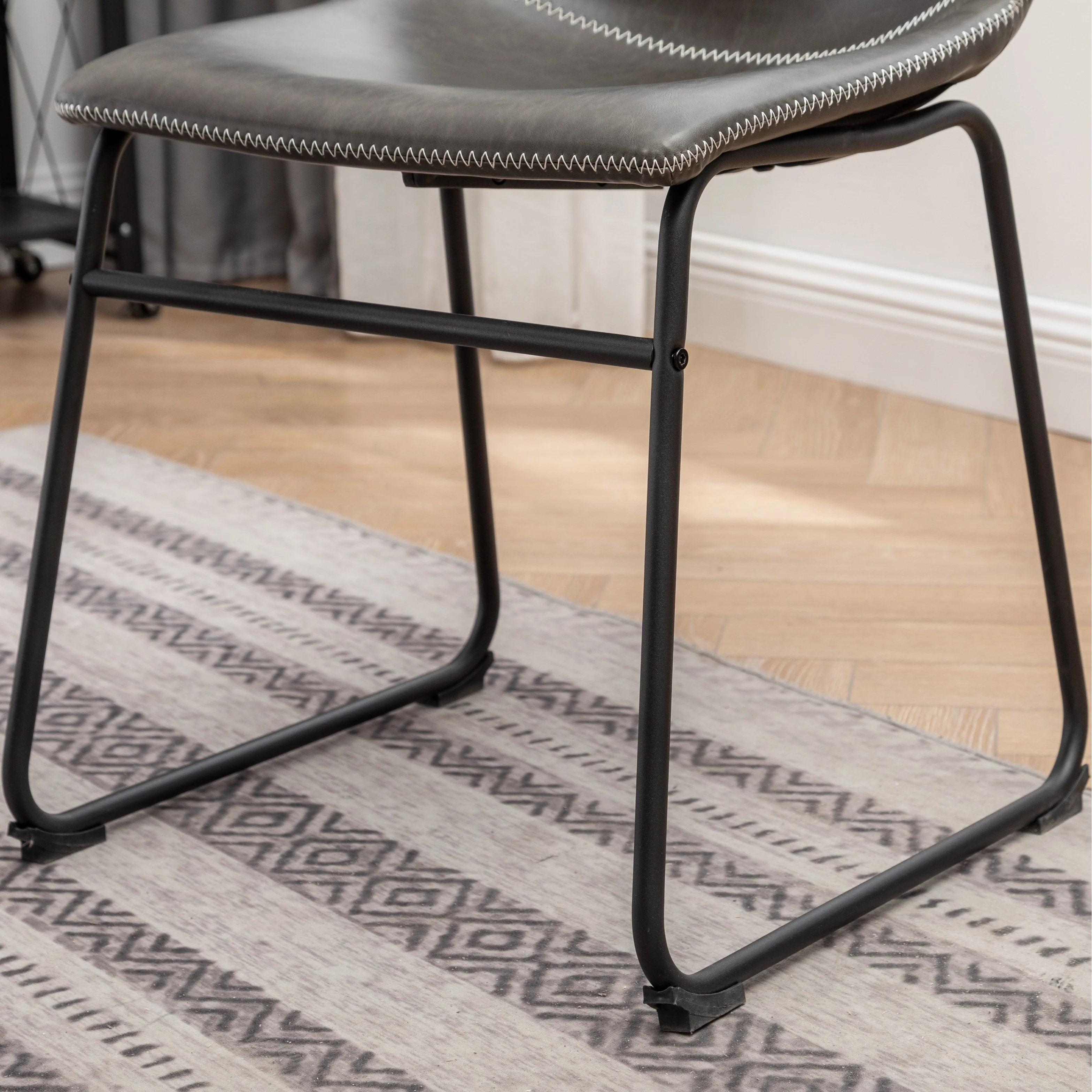 Roundhill Furniture Aryven Industrial 7-Piece Dining Set