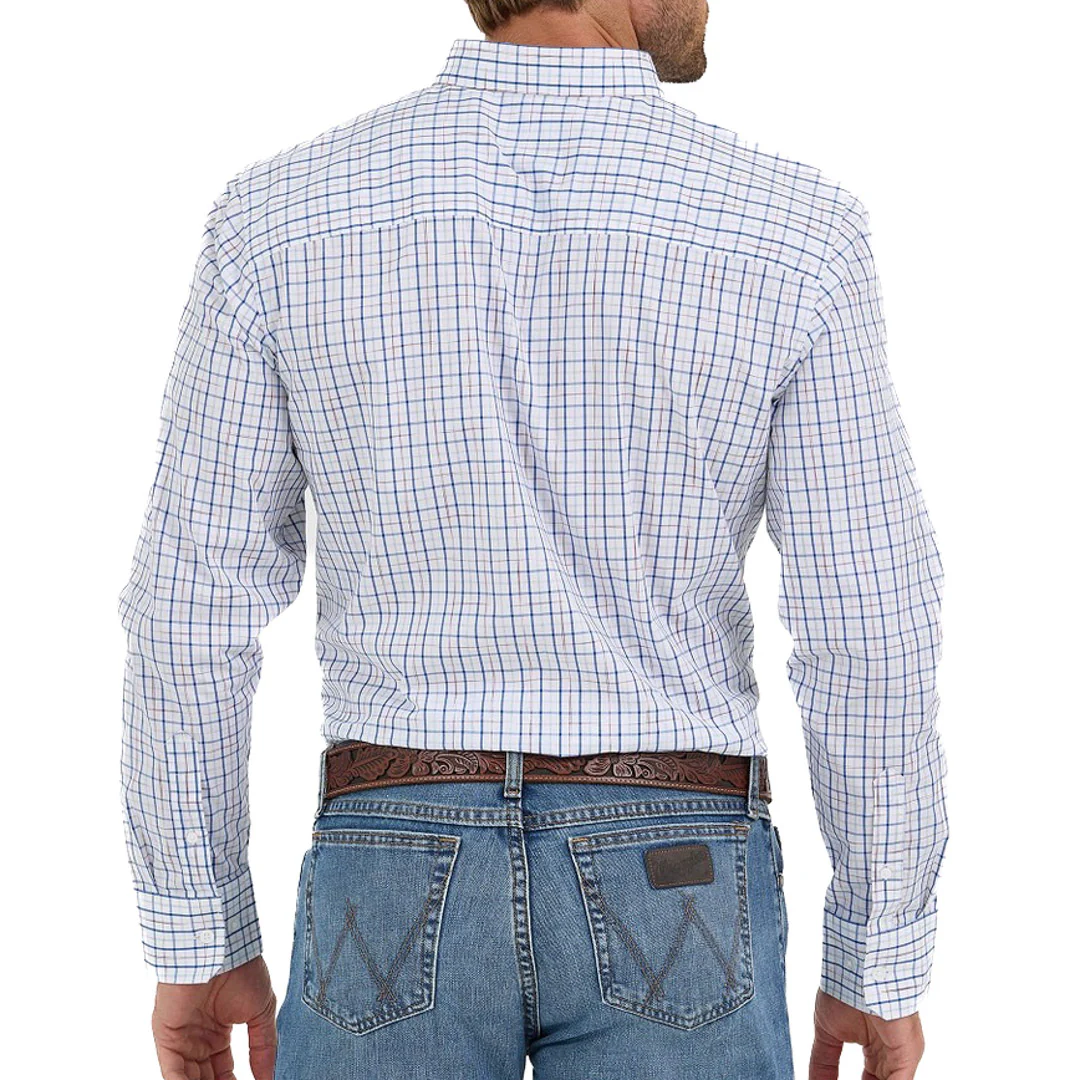 Мужская клетчатая рубашка с длинными рукавами и пуговицами Wrangler Cody Johnson