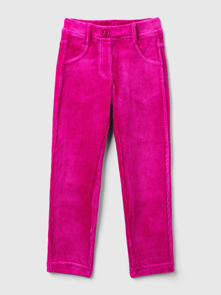 Ribbed chenille trousers