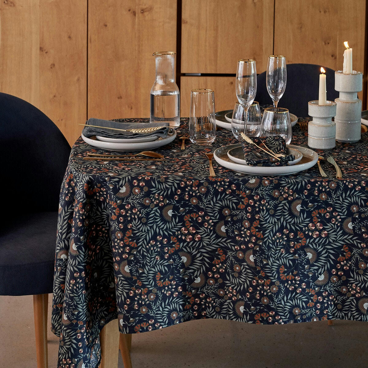 Nappe imprimée coton lavé Majari