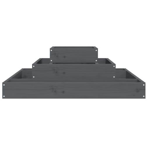 NNEVL Planter Grey 80x80x27 cm Solid Wood Pine