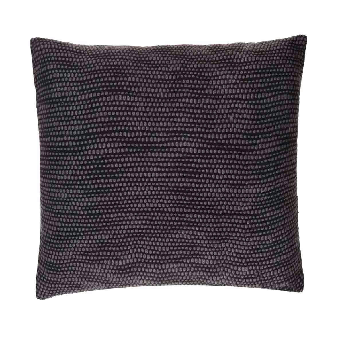 TEO - Housse de coussin en coton gris carrée 45 x 45 cm