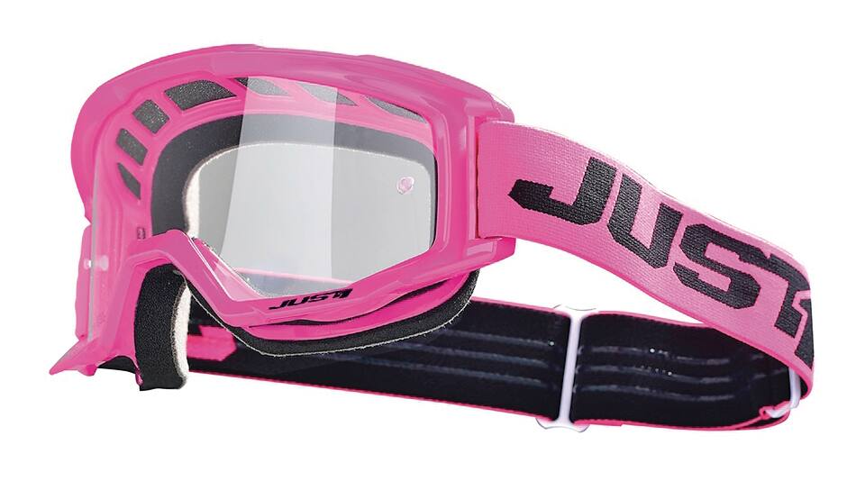 Just1 Vitro Powersports Anti-Fog Scratch-Resistant Goggles, Fluorescent Pink