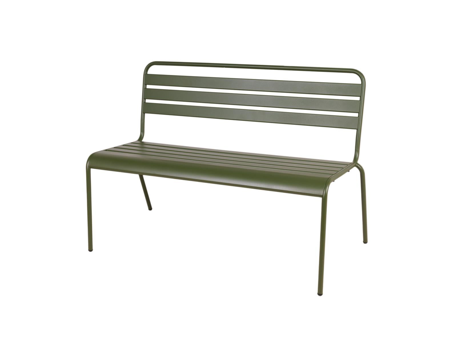 MaximaVida metalen tuinbank Max 120 cm olijfgroen