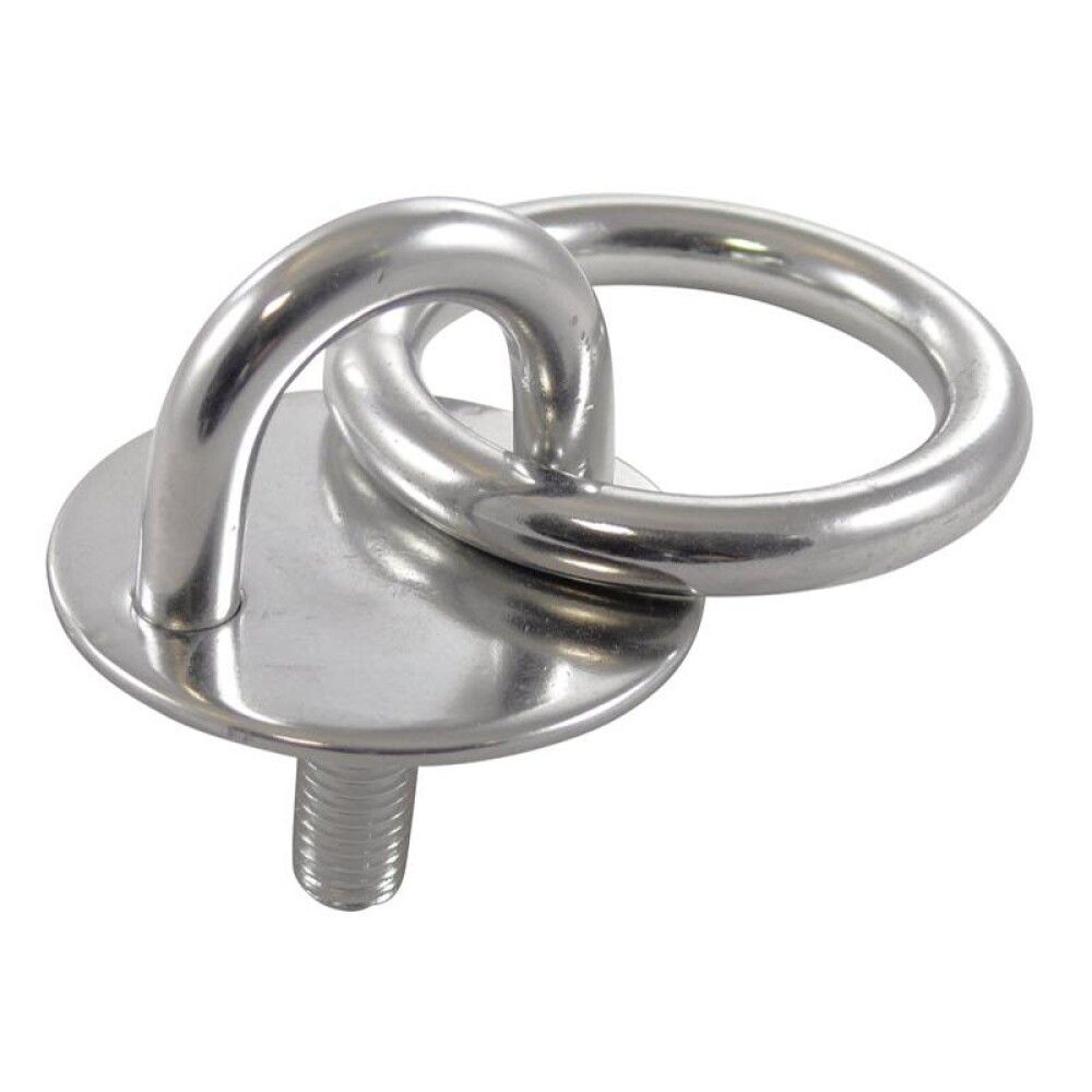 ØYEPLATE MARINETECH RUND MED GJENGER OG RING A2 5MM