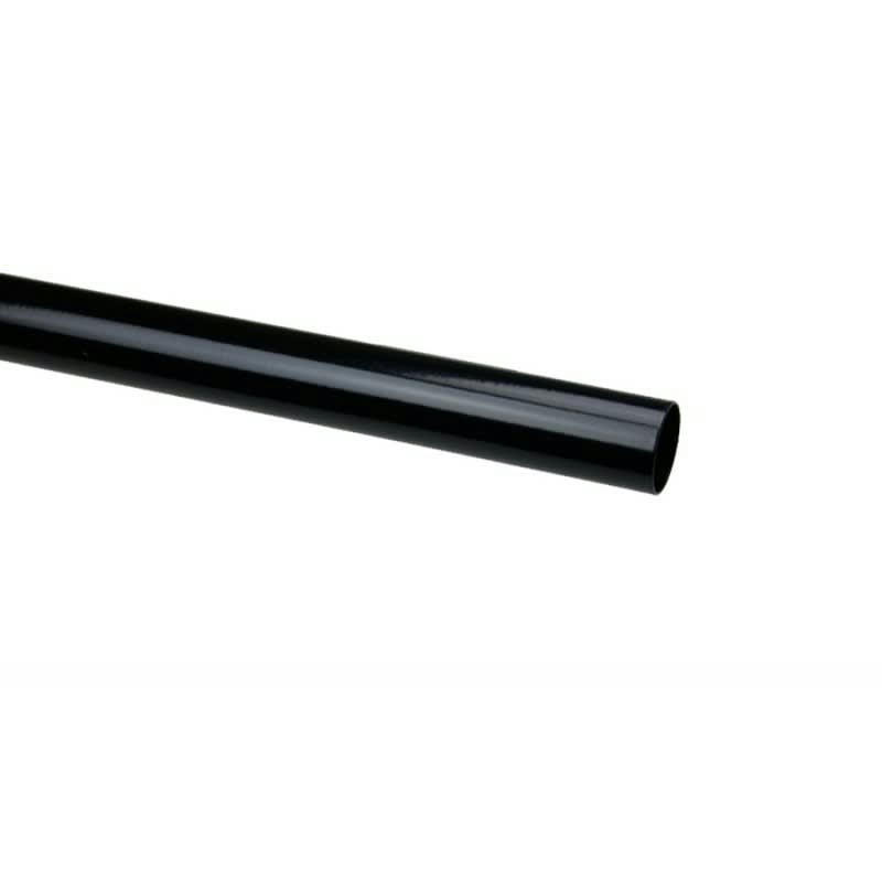 - Tringle à rideau acier ø20 longueur 1.80 m laqué - Noir