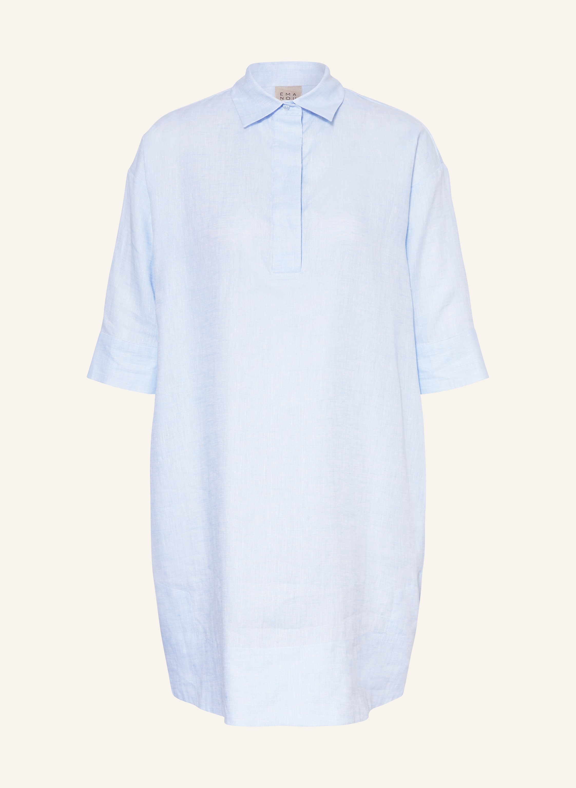 ÉMANOU Hemdblusenkleid aus Leinen mit 3/4-Arm