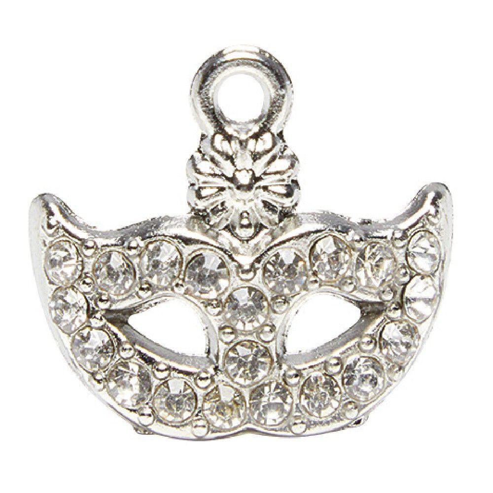 Accessoire bijou charms Masque Loup métal   pierre