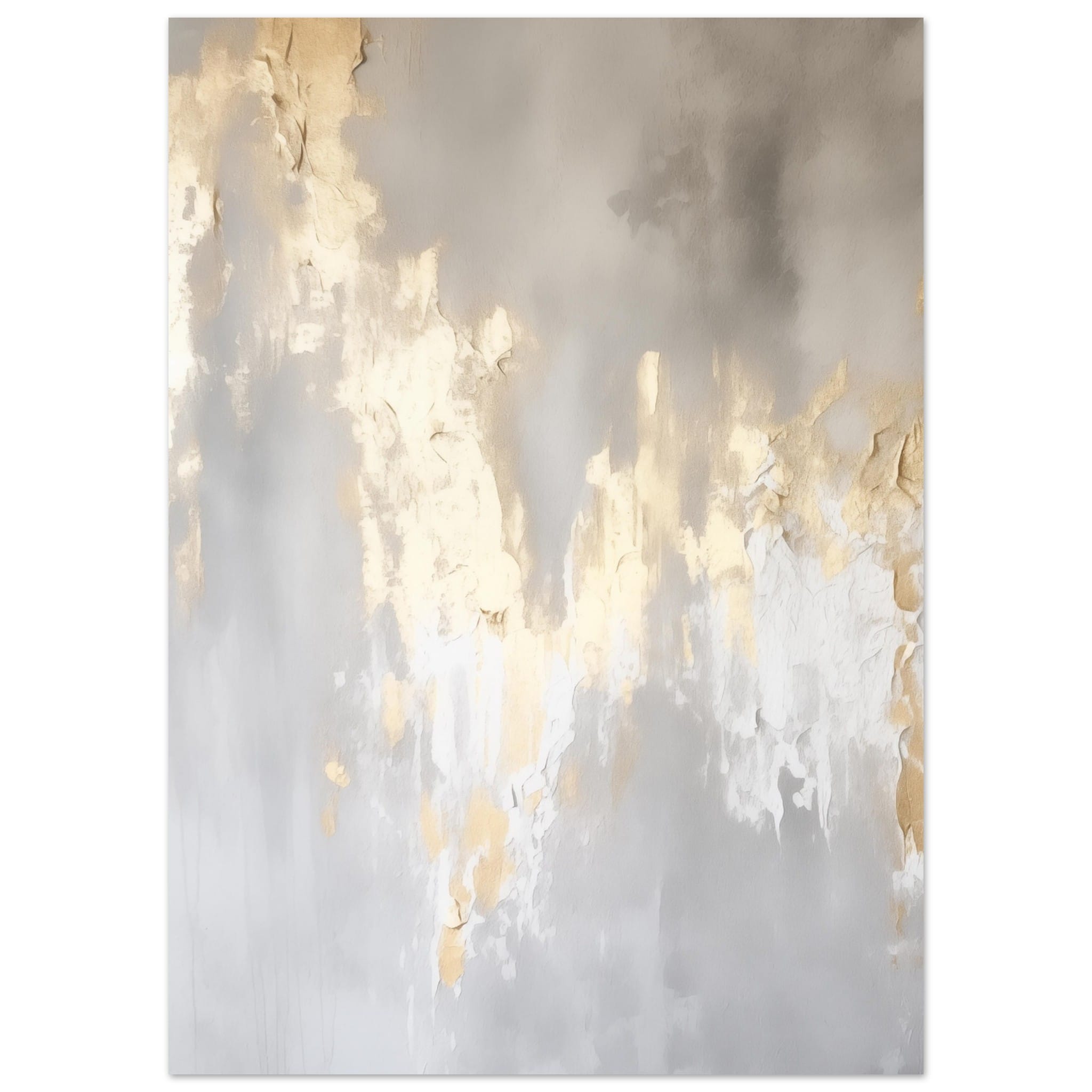 Artfulprints Poster Abstract - Golden touch  - 50x70 cm - Goud