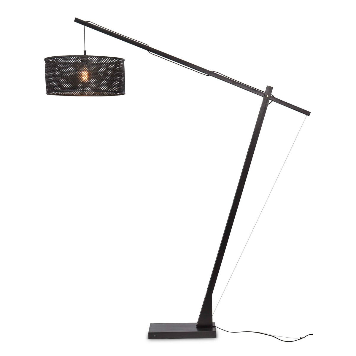 GOOD&MOJO vloerlamp Java - zwart - Ø50cm