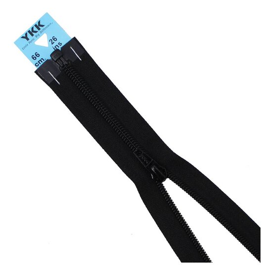 YKK Black Nylon Open End Zip 66cm