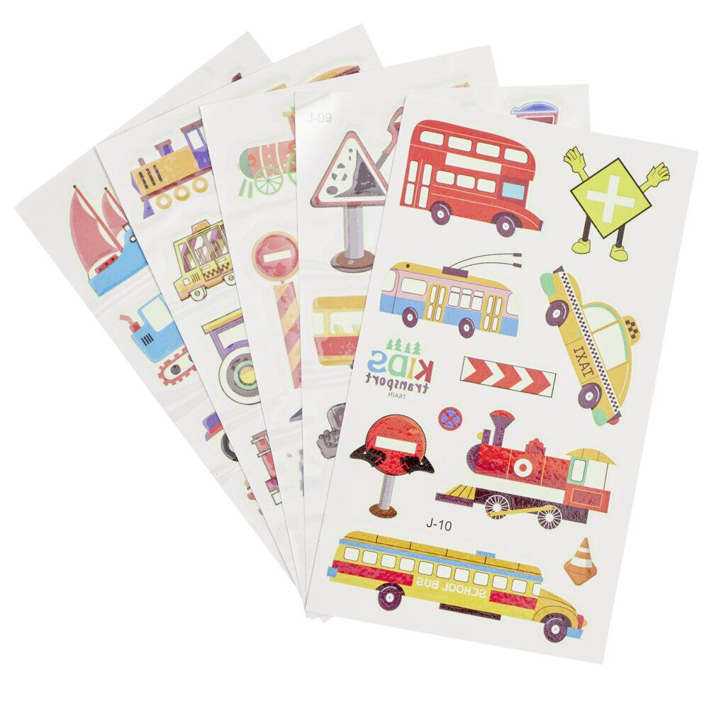 Tatouage enfant éphémère phosphorescent 3 feuillets (2 modèles)