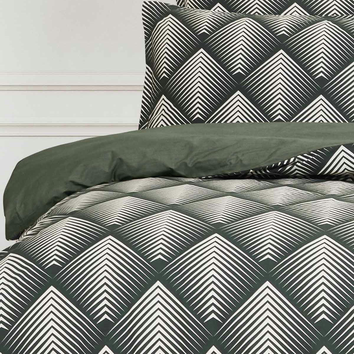 MONDELO - Housse de couette en percale de coton  eucalyptus 240x220 cm