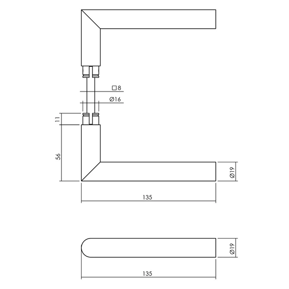Türdrücker »Jura«, 53x53x10 mm et