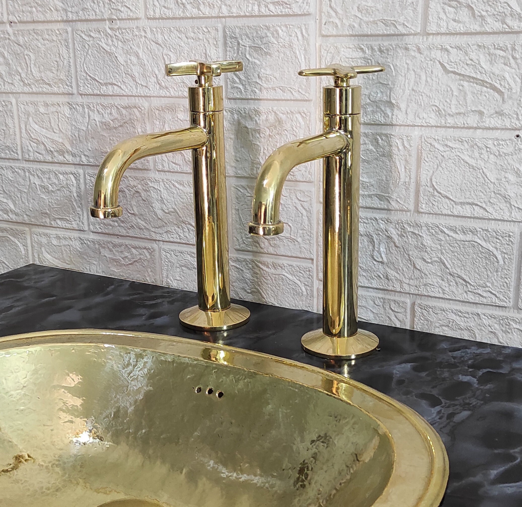 Antique Style, Vintage Bathroom Faucet, Single Hole Bathroom Faucet Unlacquered Brass Bathroom Faucet Single Handle, Bathroom Faucets