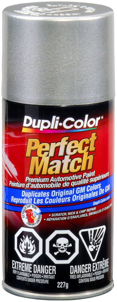 Dupli-Color Perfect Match Premium Acrylic Lacquer Automotive Aerosol Spray Paint, Light Tarnished Silver Metallic (67, WA 994l), 227-g