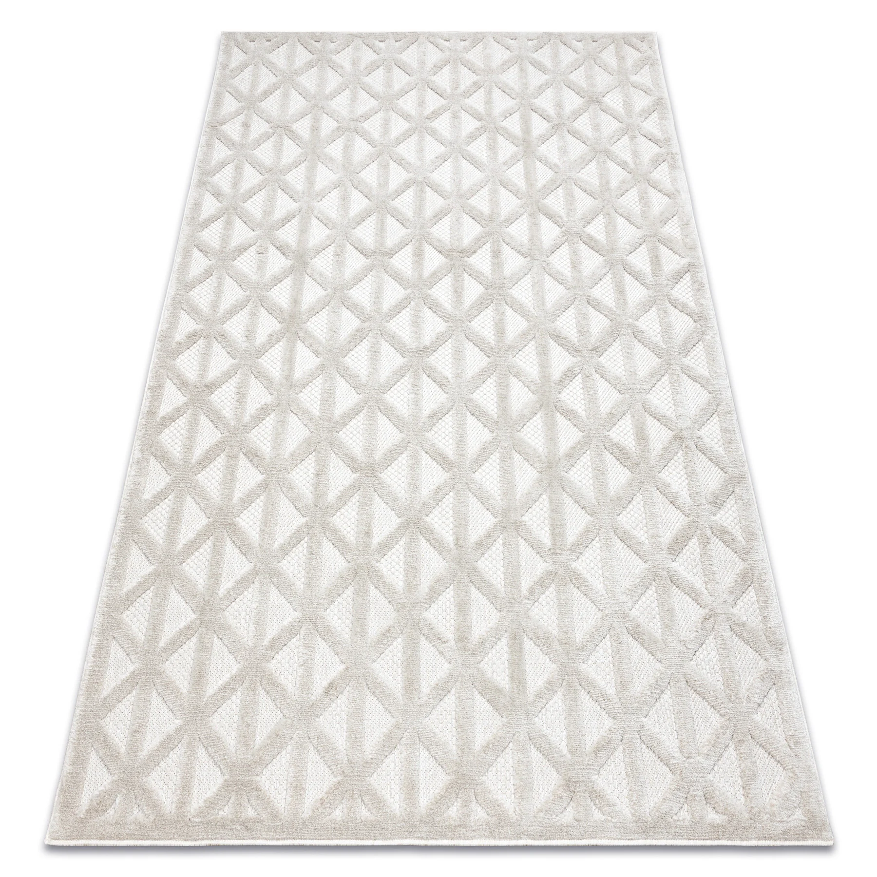 Dywan SANTO SZNURKOWY SIZAL 58500 Trójkąty, Geometryczny beż 80x150 cm