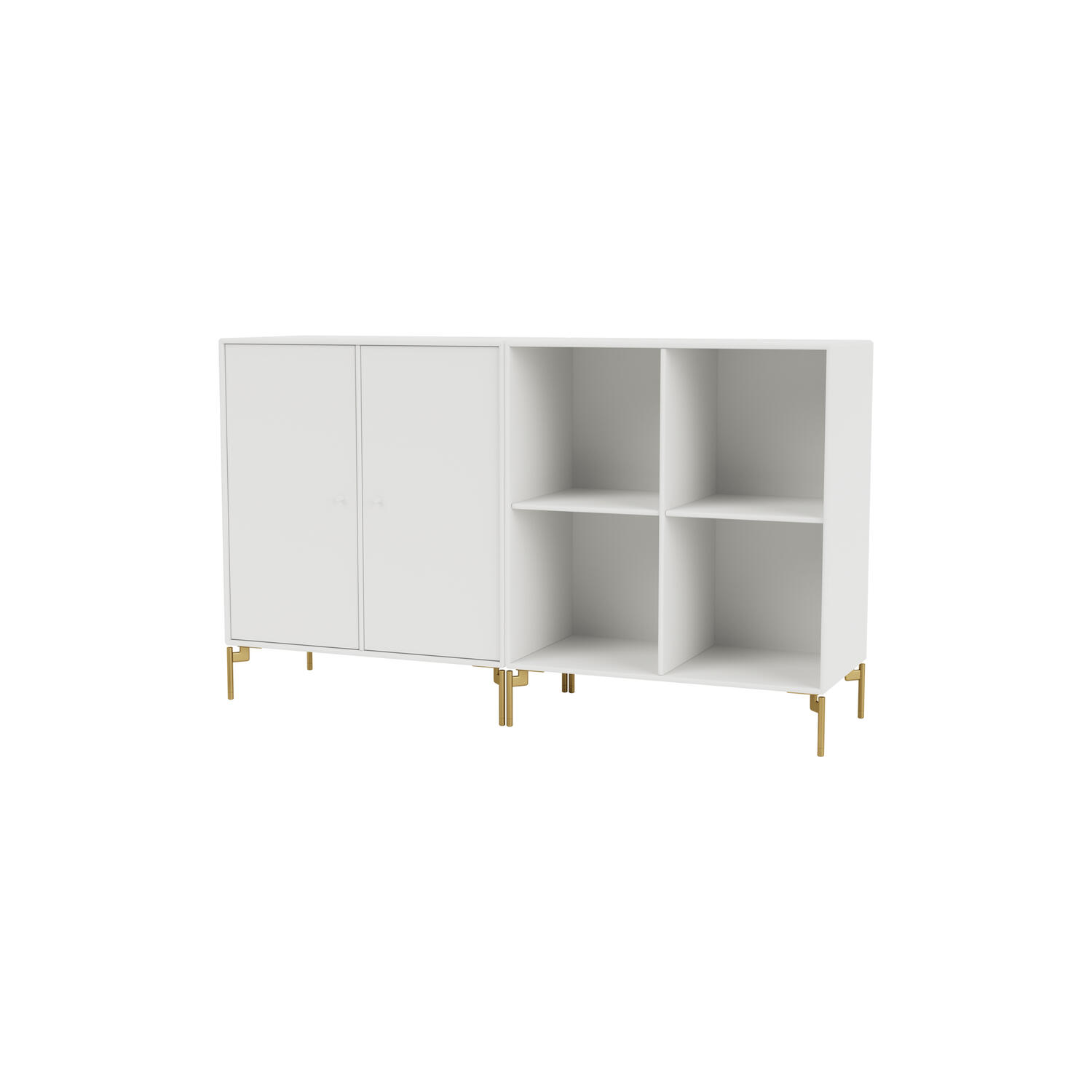 PAIR klassisk sk&aelig;nk med ben i messing, 01 white