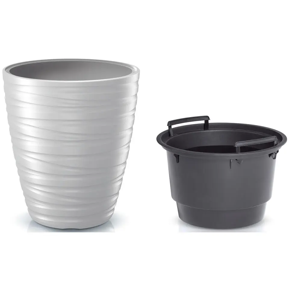 Prosperplast Plantenpot Amazing - kunststof - wit - D37 cm
