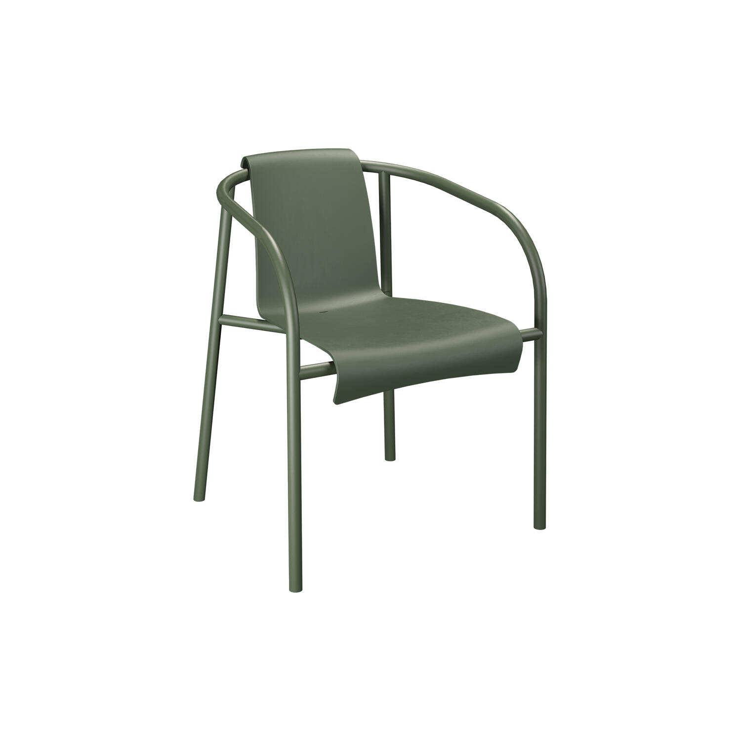 NAMI spisebordsstol med arml&aelig;n, olive green