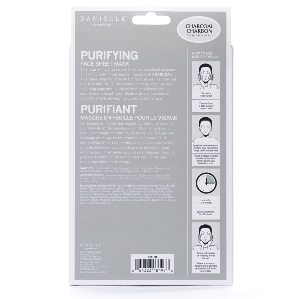 Danielle Creations Purifying Face Sheet 5 Pack