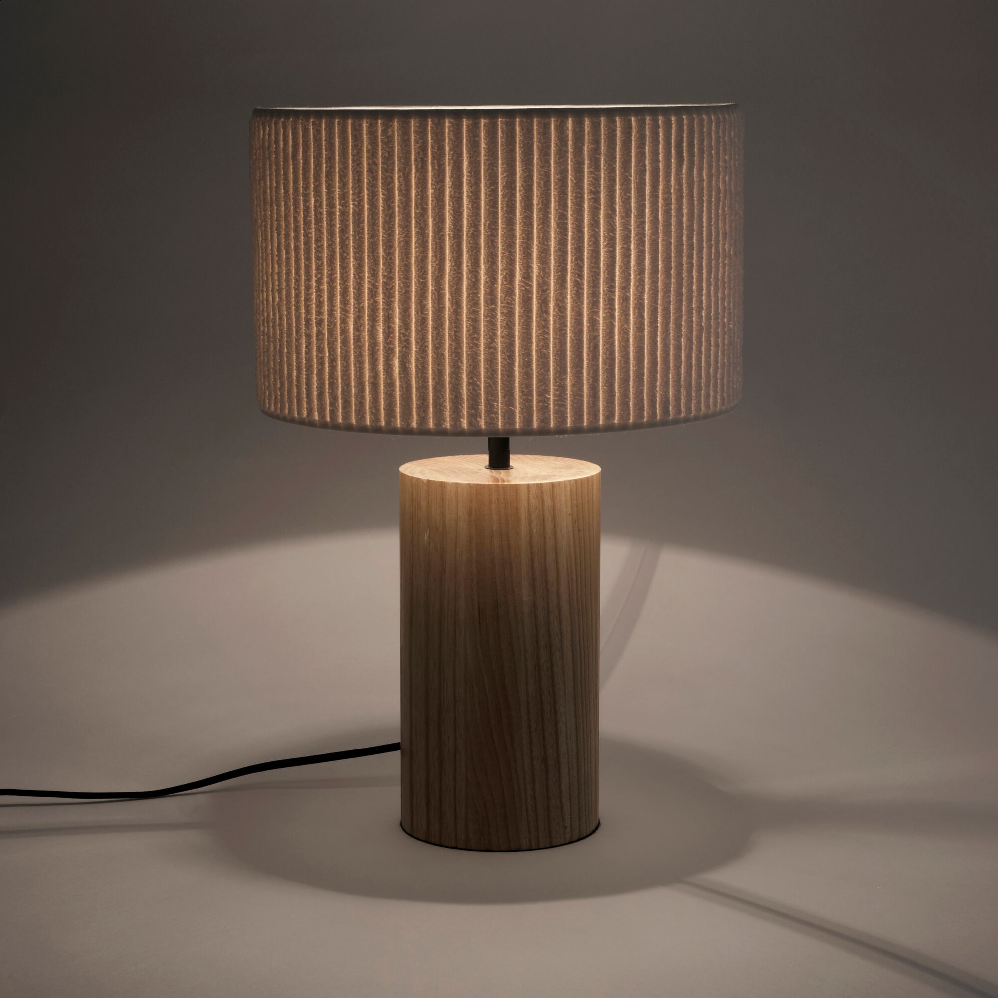 WAGO - Pied de lampe électrifié en chêne H34,5cm - naturel