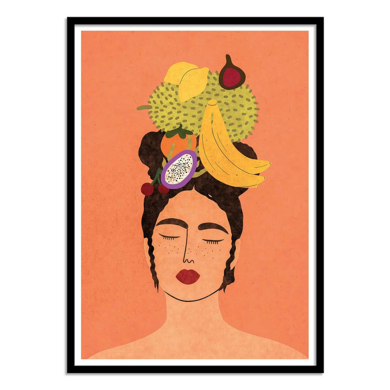 LEMON FEE - FRUITY HEAD - LEMON FEE - Affiche d'art 50 x 70 cm