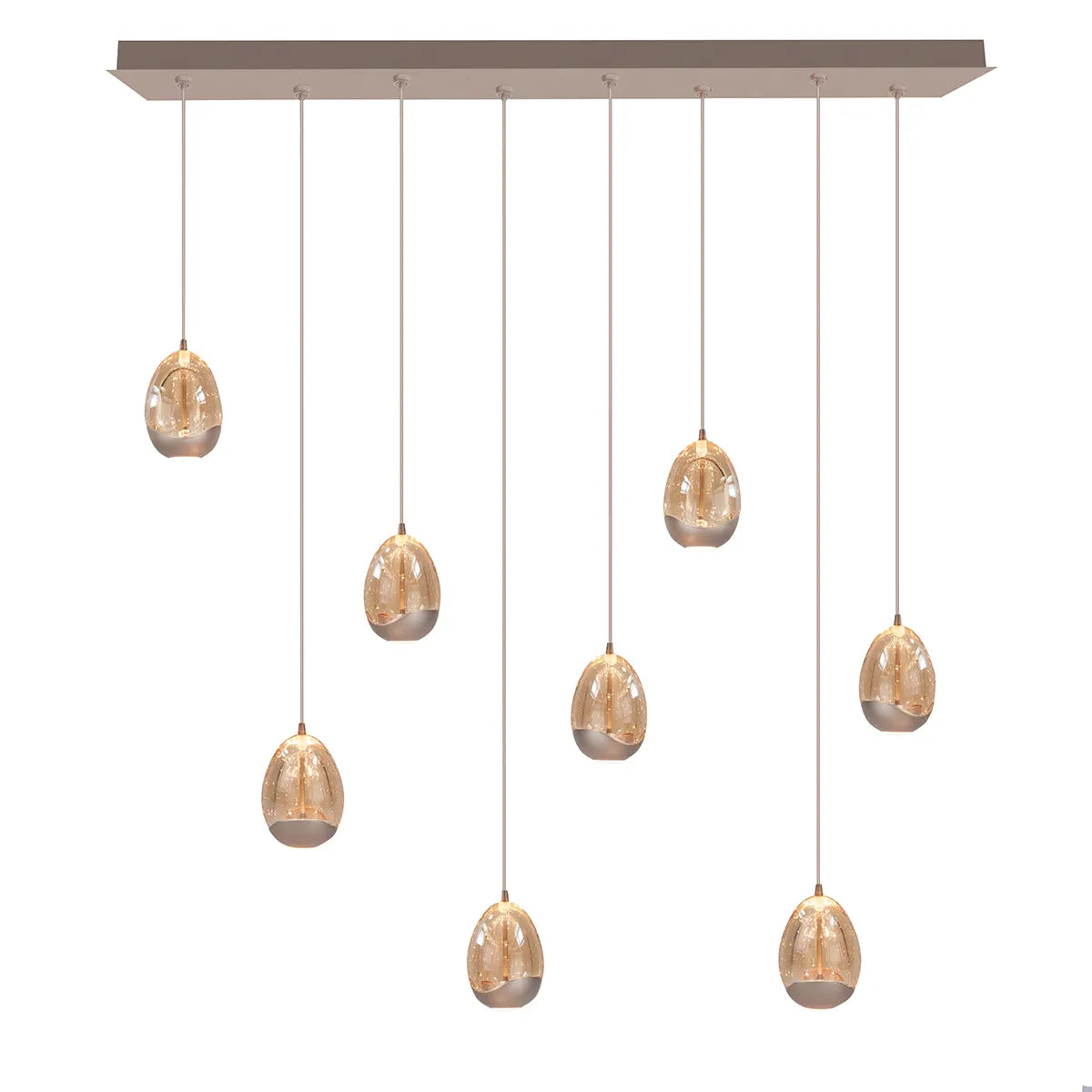 Highlight hanglamp Egg - 8 lichts - 115 x 155  cm - champagne