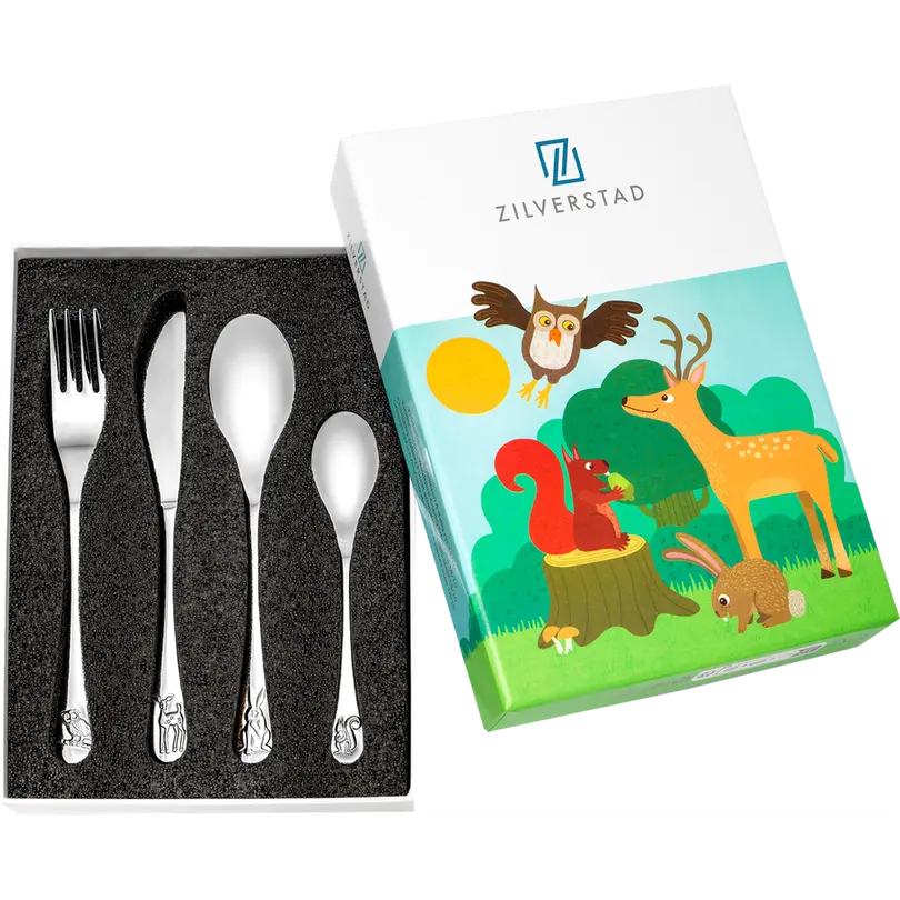 Besteckset 4-teilig Waldtiere