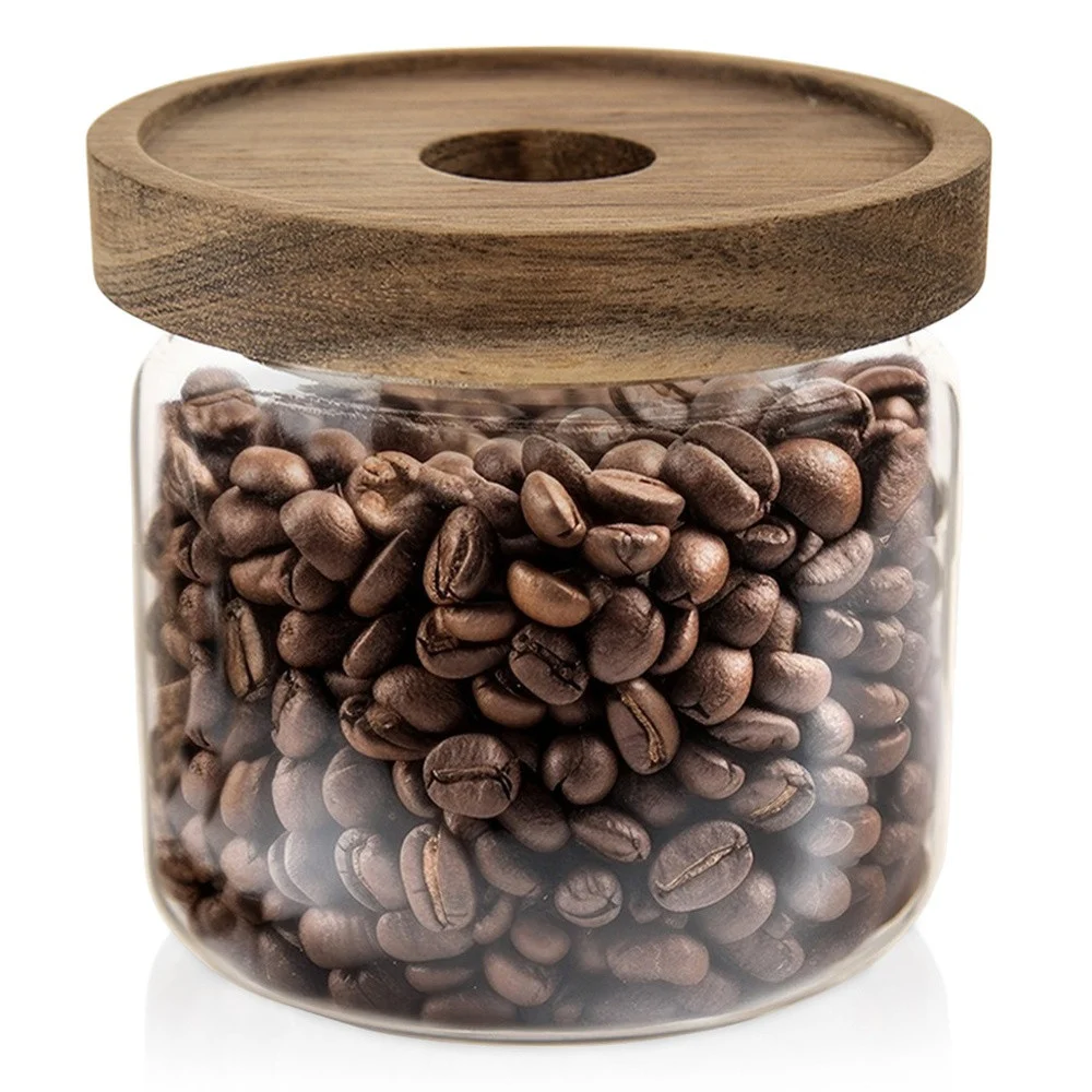 Pojemnik na produkty sypkie szklany z pokrywką i uszczelką 500 ml