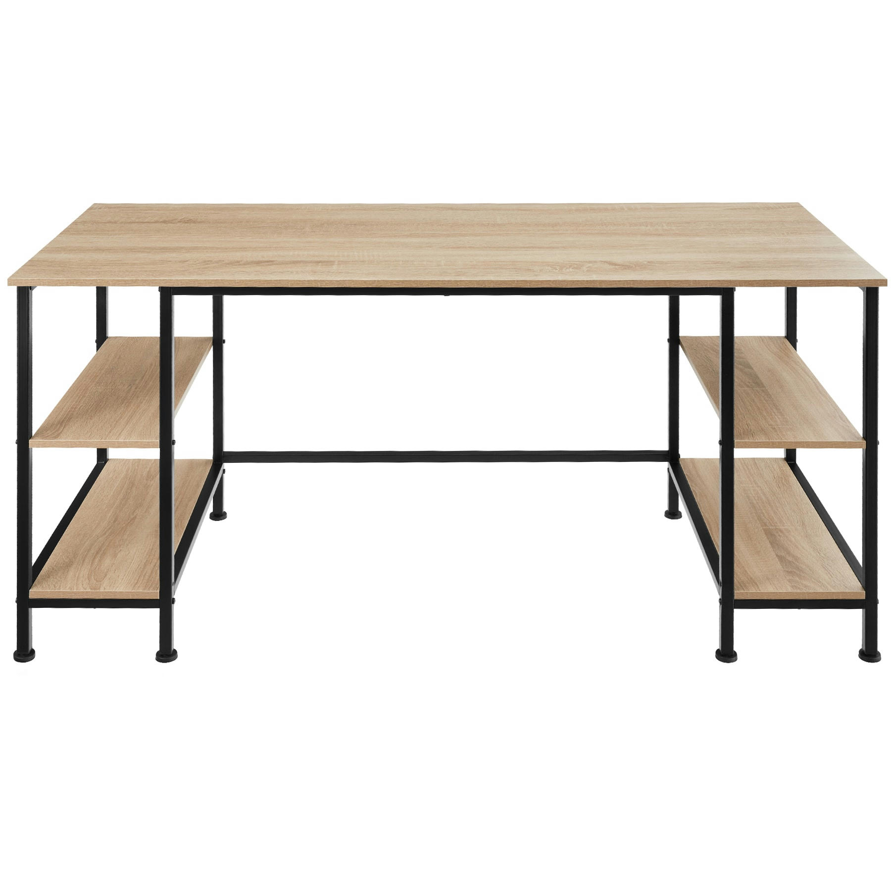 - Bureau Style industriel Bois clair industriel, Chêne Sonoma
