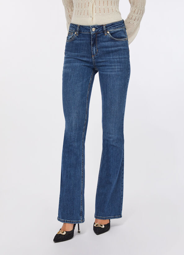 Jeans flare a vita alta
