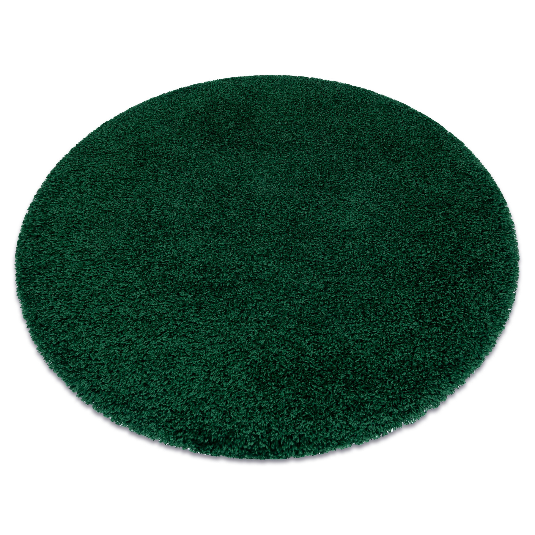 Dywan SOFFI shaggy 5cm butelkowa zieleń koło 80 cm