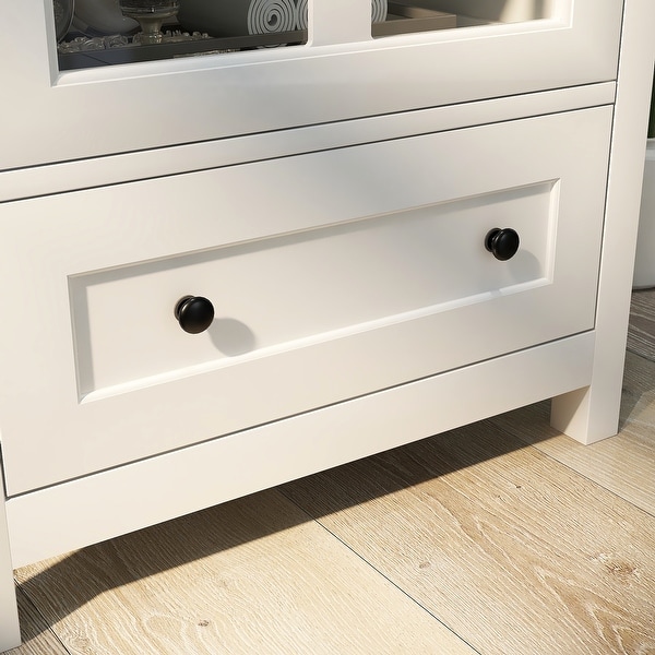 Buffet Storage Cabinet with Single Glass Doors