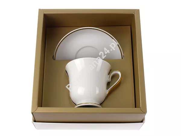 Filiżanka ze spodkiem 0,25 L / 14,5 cm (do kawy) Ćmielów - Astra G067 GIFT BOX