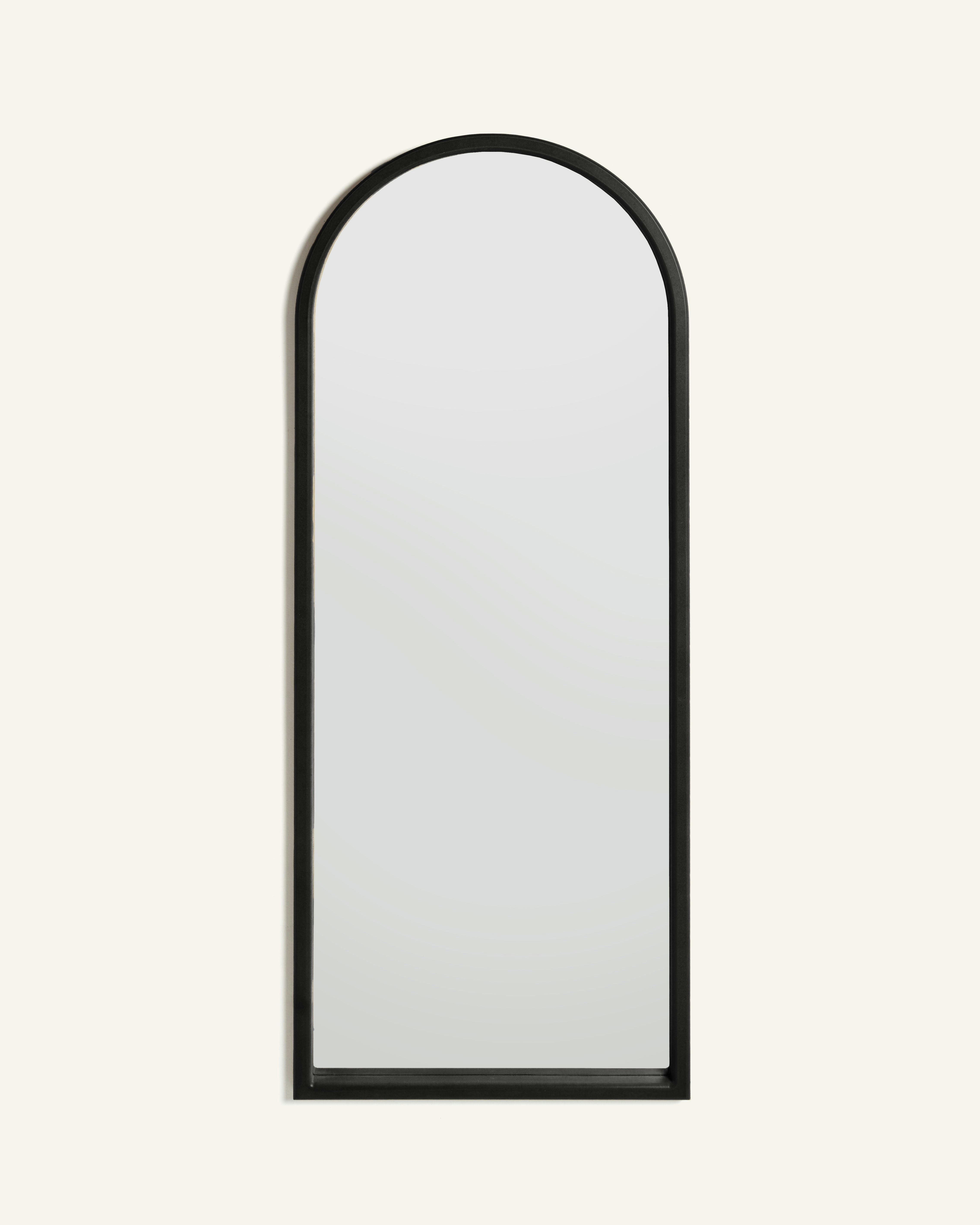 KATIA - Miroir sur pied en forme d’arc en couleur noir