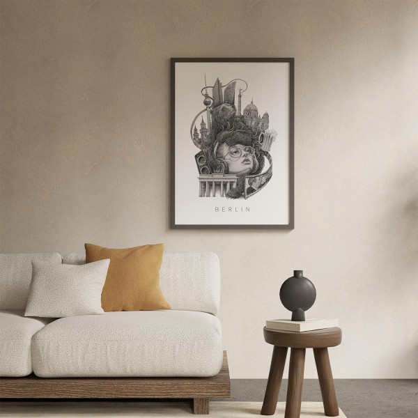 Plakat Berlin, niemiecki design 20x30 cm