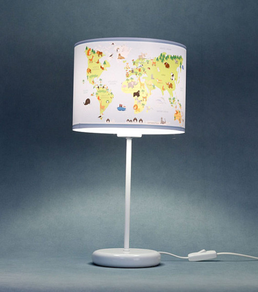 Lampka nocna dla dzieci z mapą świata - Naska