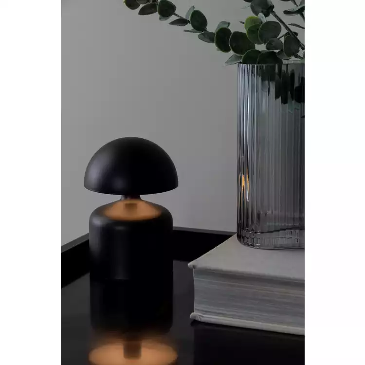 Present Time Impetu Metal LED Touch Table Lamp - Matt Black