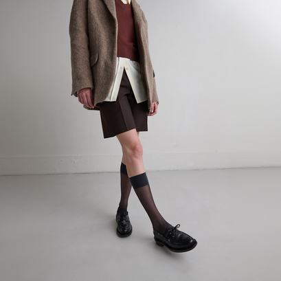 Derbies à lacets épaisen cuir noir | PAOLO
