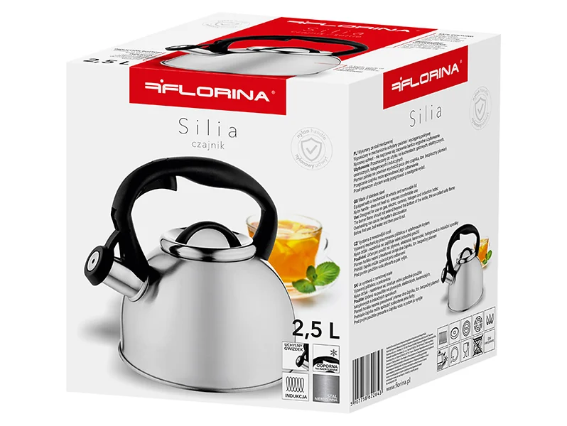 Czajnik nierdzewny Silia 2,5 l srebrny