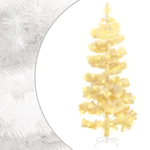NNEVL Swirl Pre-lit Christmas Tree with Stand White 180 cm PVC