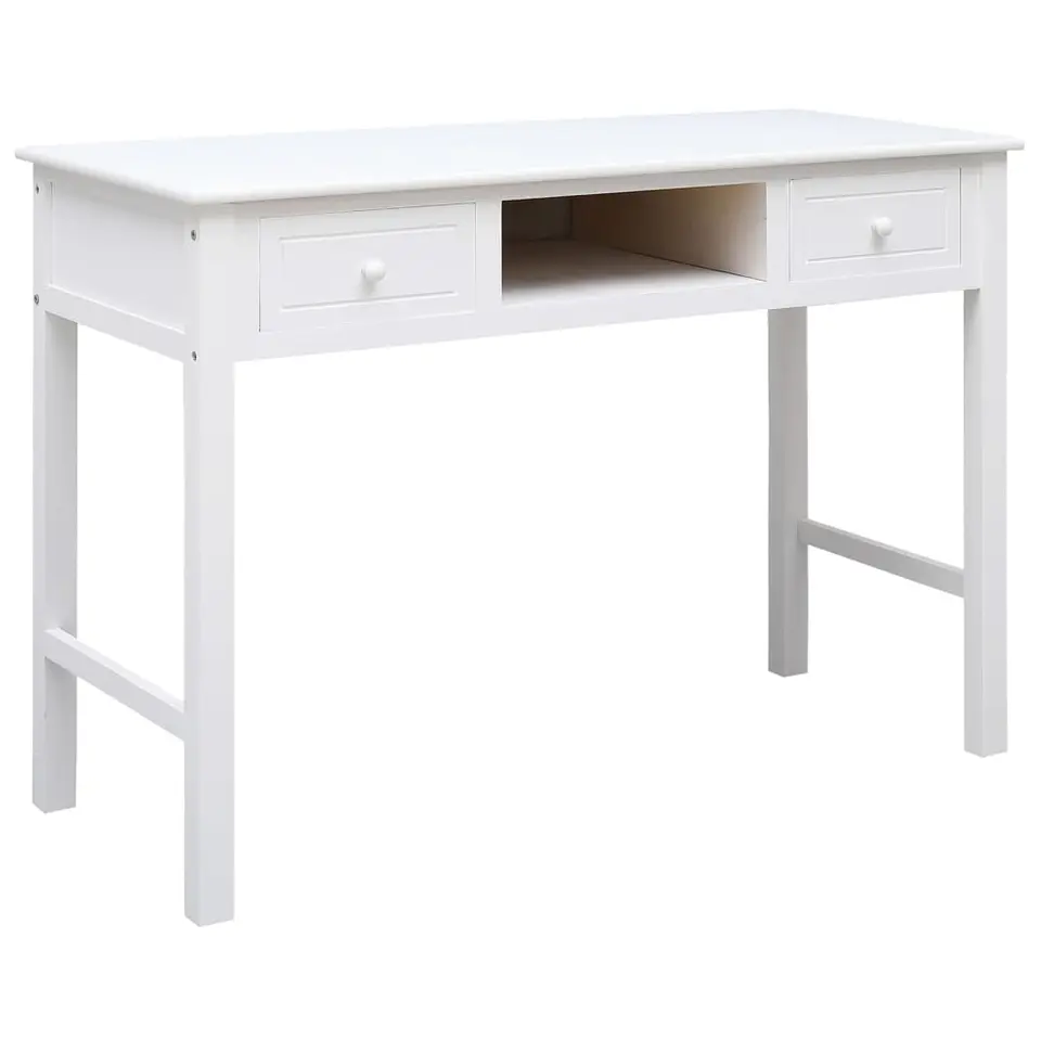 vidaXL - Bureau - Wit - Hout