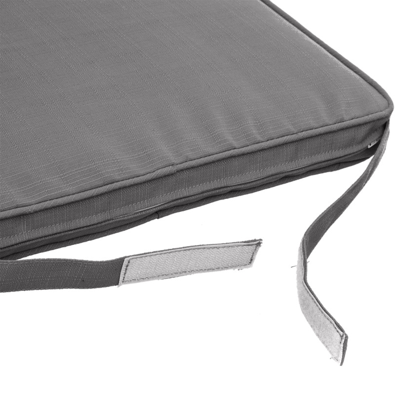 Galette de chaise Koraï ardoise 40 x 40 cm