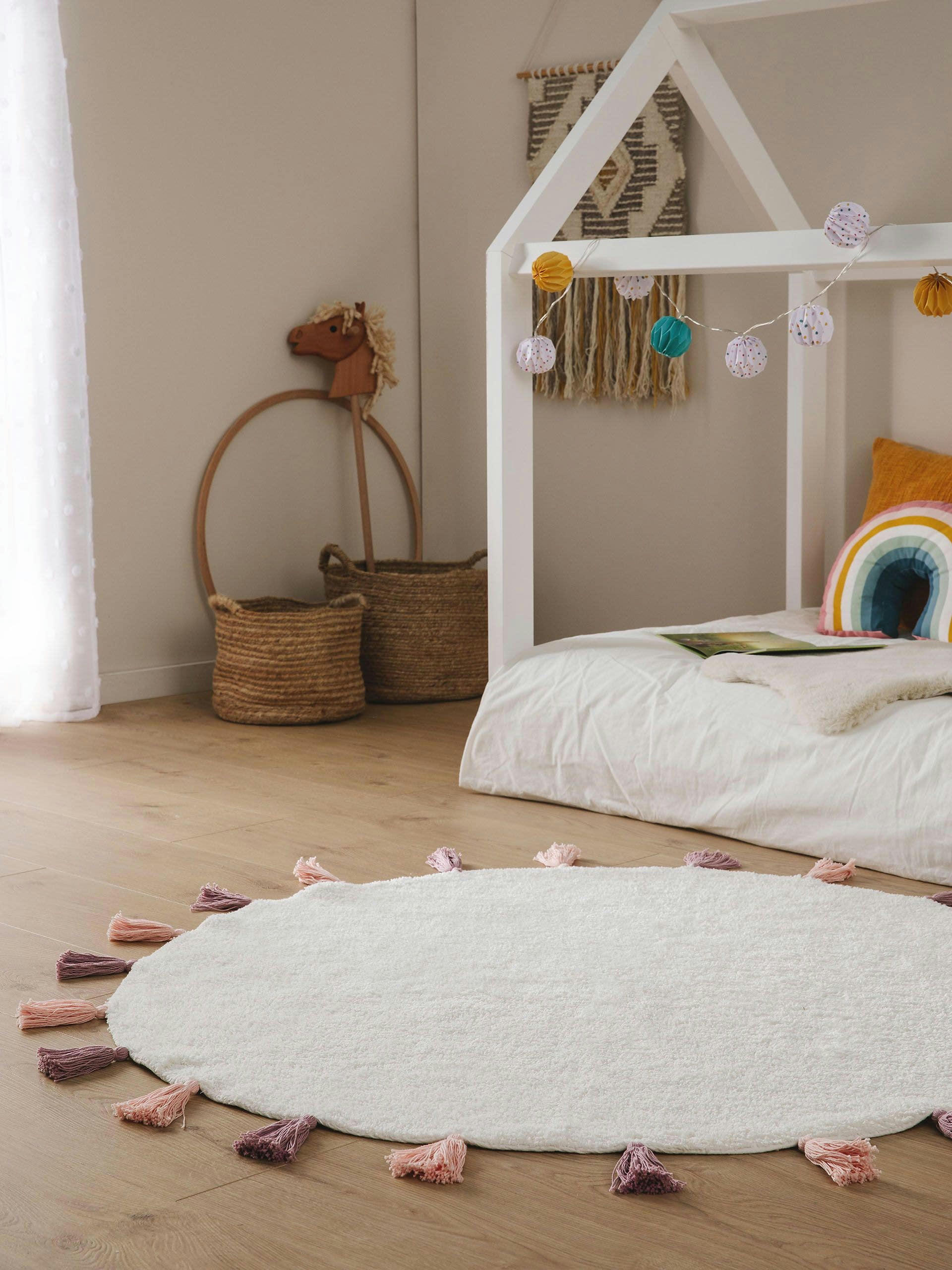 MALU - Tapis lavables pour enfants rose D 80 rond