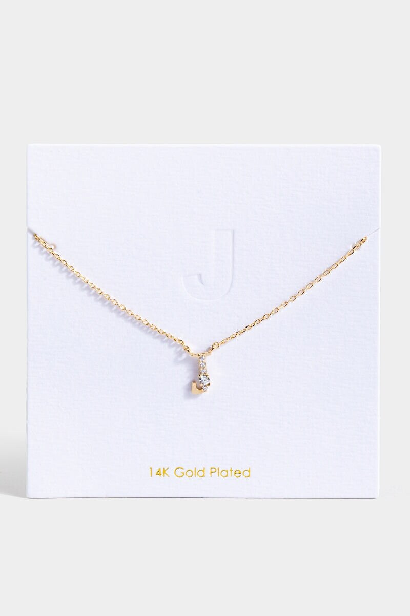 Crystal Cluster Initial Necklace