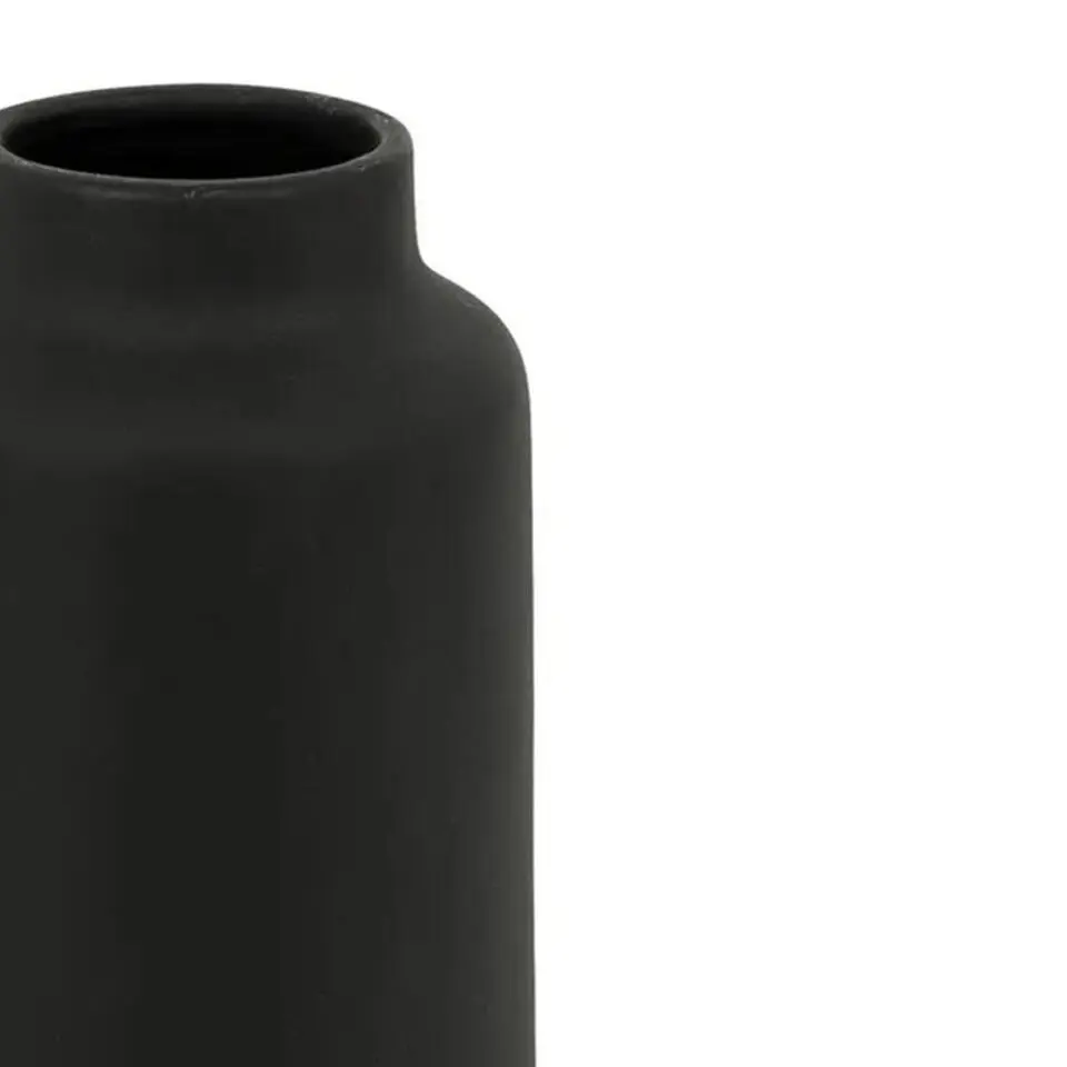 Bloemenvaas Emporor - mat zwart - keramiek - D12 x H30 cm