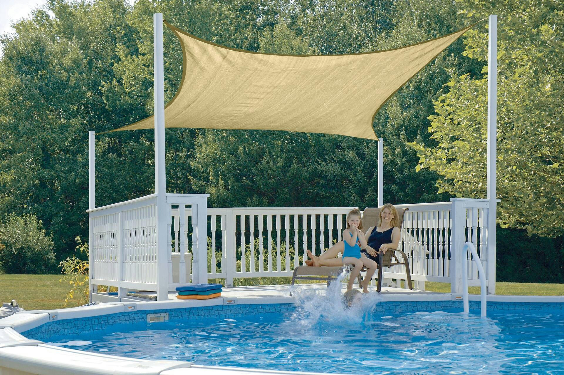 ShelterLogic Square Outdoor/Patio Sun Shade Sail w/ UV Protection 16-ft