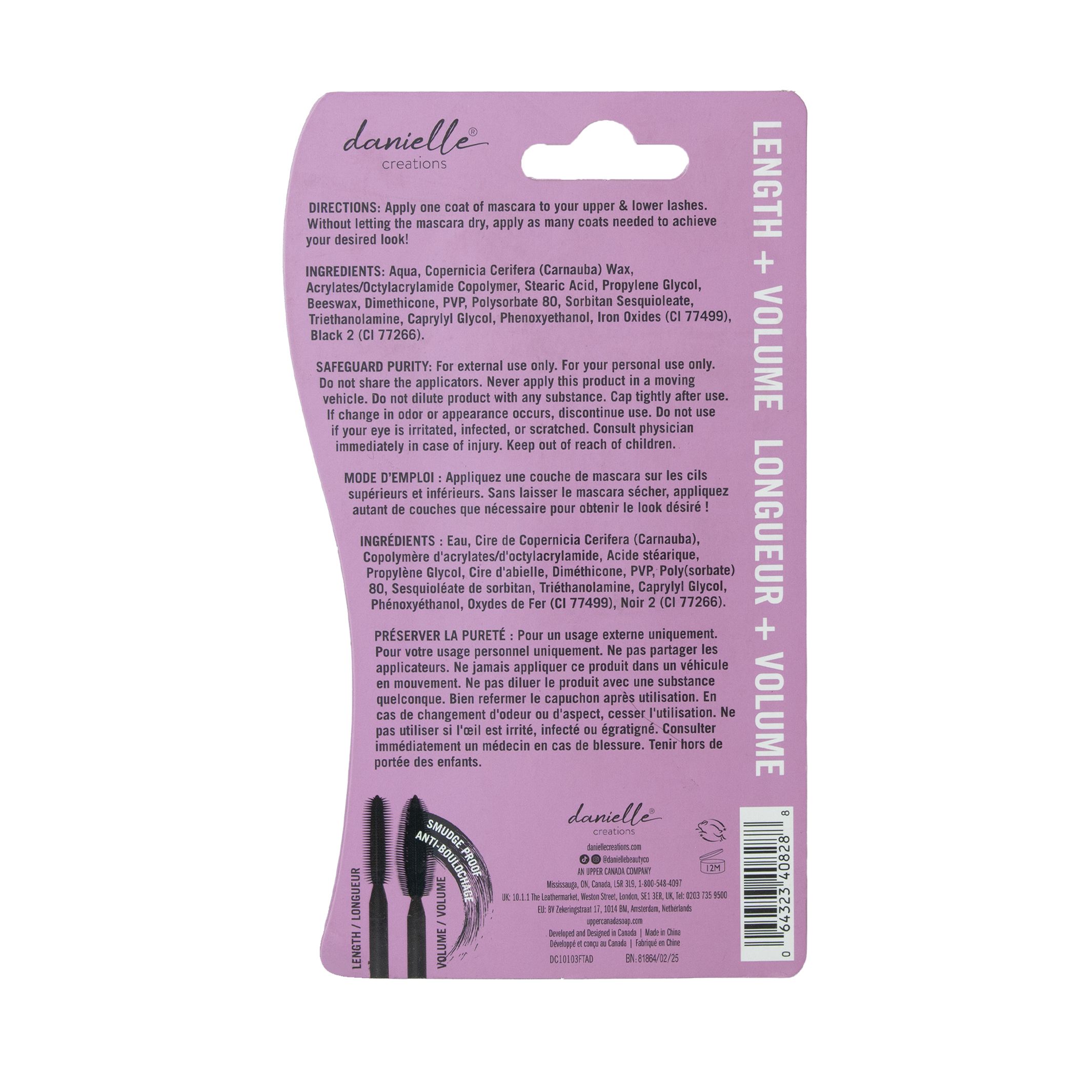 Danielle Creations Black Voluminous Mascara Gift Set