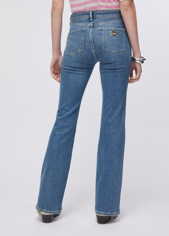 Jeans bootcut a vita alta